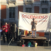 Rajagopal speaking in Spain in May 2014 credit Breaking Chains Congress, Madrid